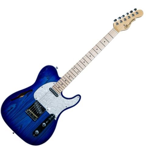 G&L Tribute ASAT Classic Semi Hollow Electric Guitar in Bright Blueburst