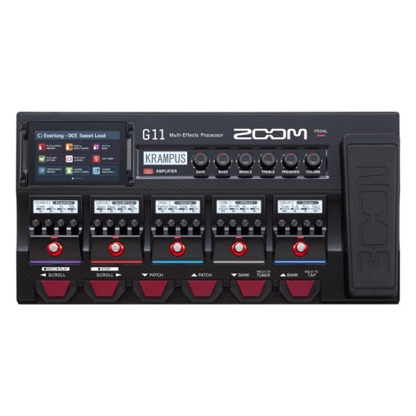 Zoom G11 Multi-Effects Processor – Flagship Guitar Effects & Amp Modeler with Expression Pedal