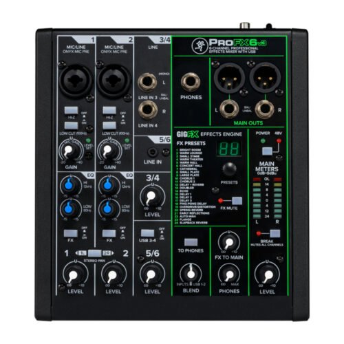Mackie ProFX6v3 6-channel Mixer with USB and Effects