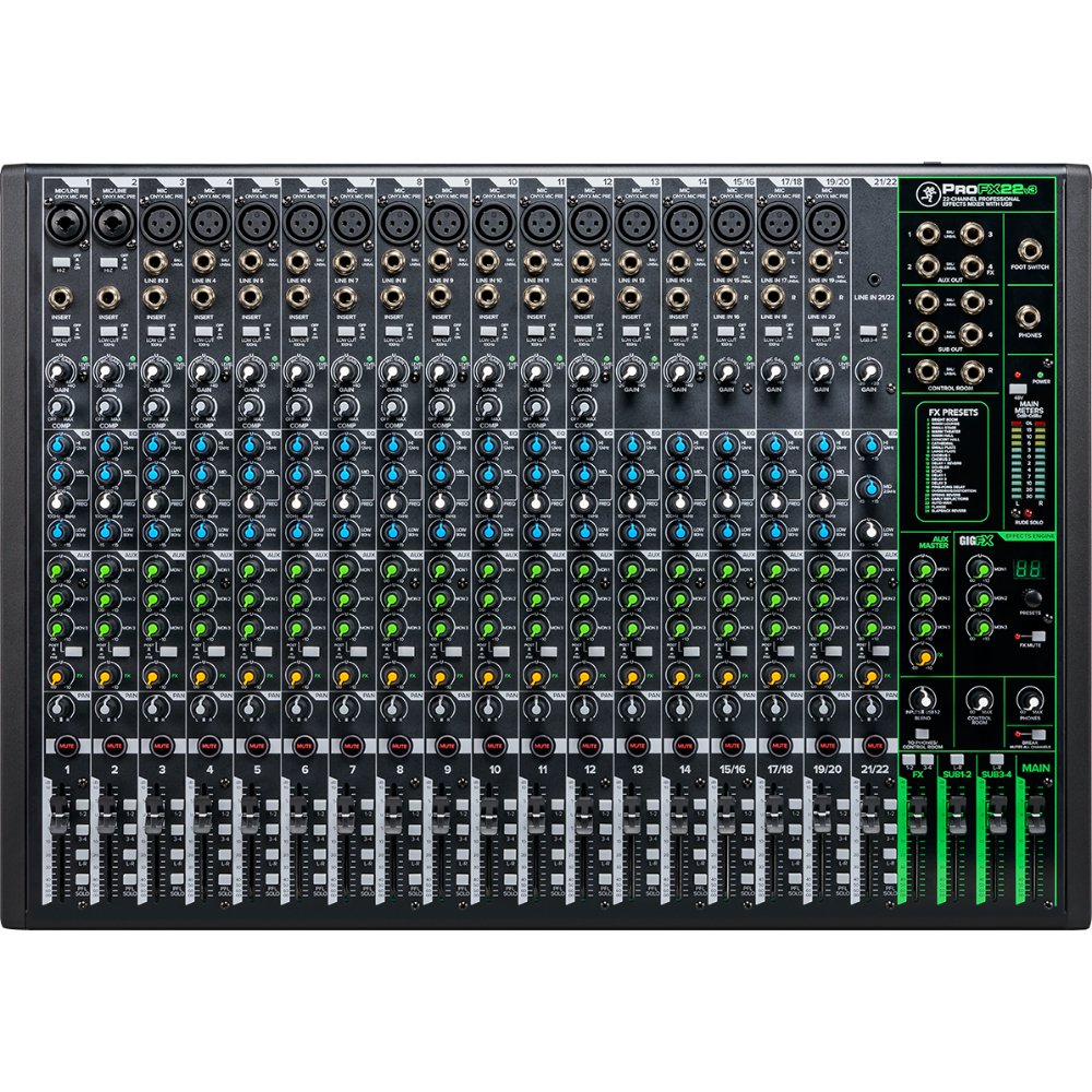 Mackie ProFX22v3 22-channel Mixer with USB and Effects