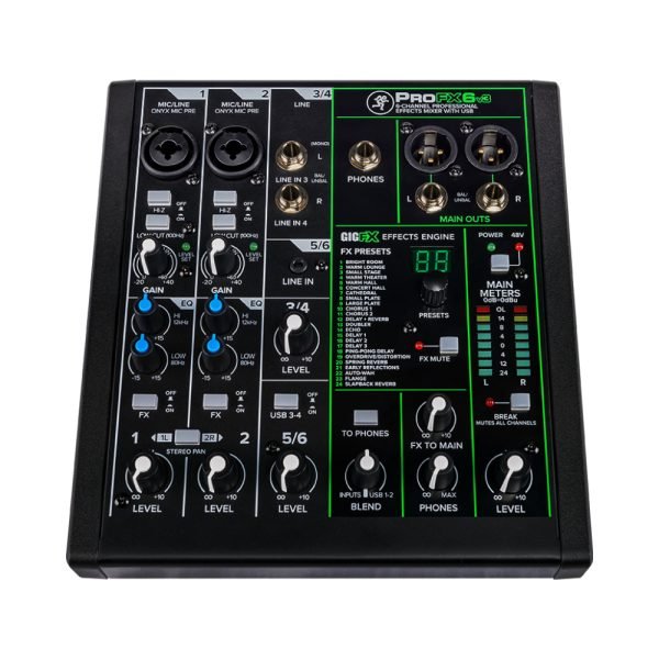 PROFX6V3 Mackie ProFX6v3 6-channel Mixer with USB and Effects