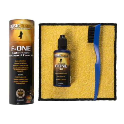 Music Nomad F-ONE Unfinished Fretboard Care Kit - Oil, Cloth, Brush MN125