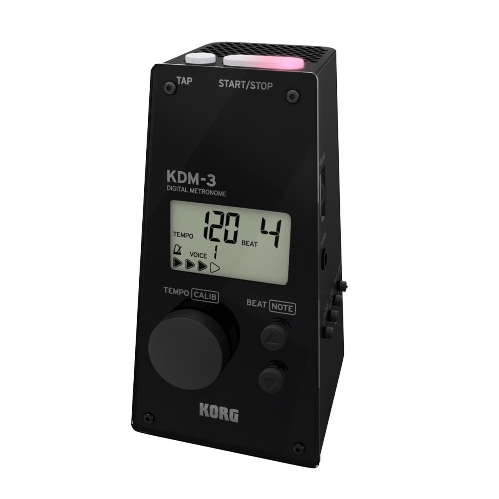 7b333a47749c66fb29e492d04376cabf1518240255.jpg Korg KDM-3 Digital Metronome - Black (KDM3 / KDM 3)