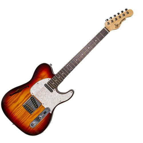 G&L Tribute ASAT Classic Semi Hollow Electric Guitar in Antique Sunburst