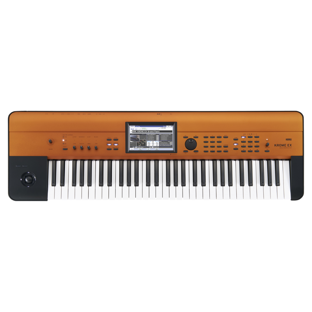 Krome-EX-CU-1 Korg Krome EX CU 61 Keys Special Limited Edition Copper Keys Music Workstation Keyboard