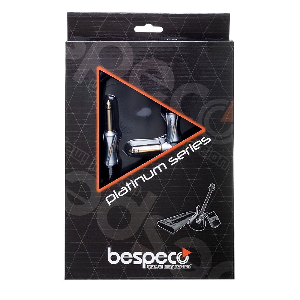 Bespeco Platinum PT300P 3 metre Straight to Right Angle Instrument Cable