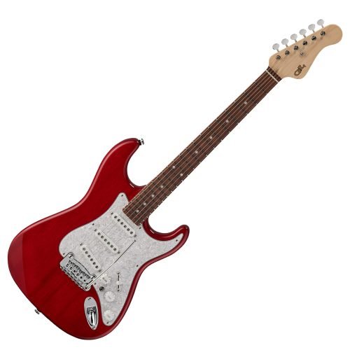 G&L 40th Anniversary S-500 in Clear Ruby Red Caribbean Rosewood Fingerboard Electric Guitar