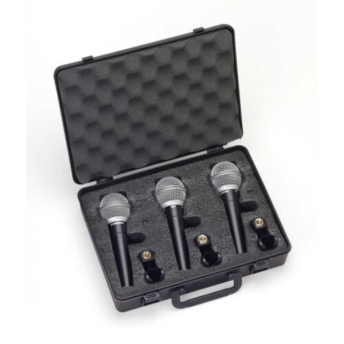 Samson R21S3 - R21S Dynamic Microphone with On/Off Switch 3-Pack & Hardshell Foam Padded Case