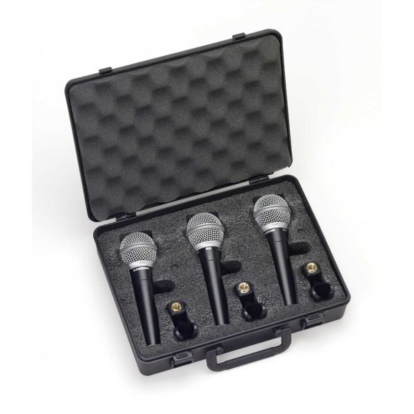 Samson R21S3 - R21S Dynamic Microphone with On/Off Switch 3-Pack & Hardshell Foam Padded Case