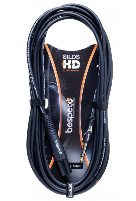 Bespeco HDSM450 High Quality Jack stereo-xlr M cable Mt 4,50
