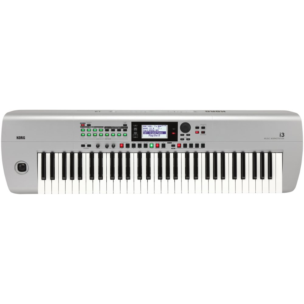 Korg i3 Music Workstation Keyboard in Matte Silver