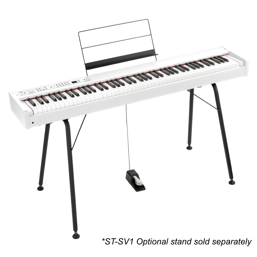 Korg D1 Digital Piano – 88-Key RH3 Weighted Keyboard in White
