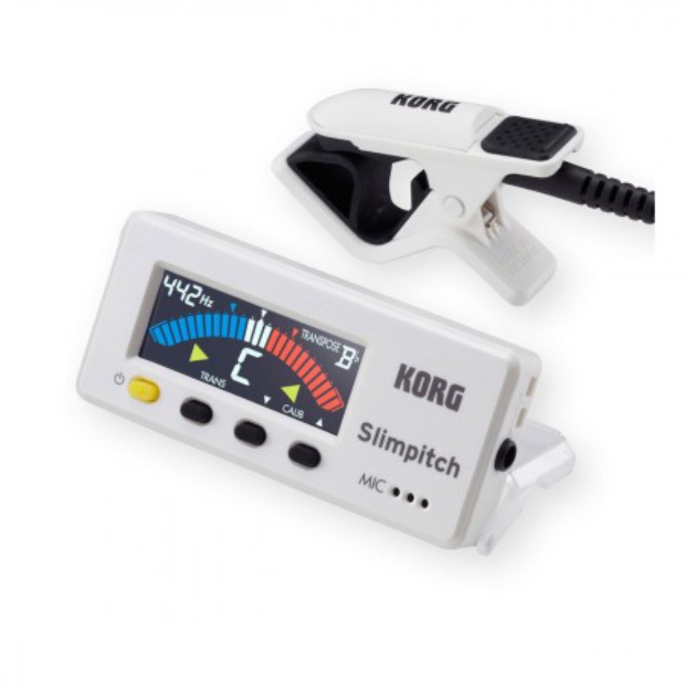 Korg SlimPitch SLM-1CM Chromatic Tuner in Pearl White (SLM1CM)