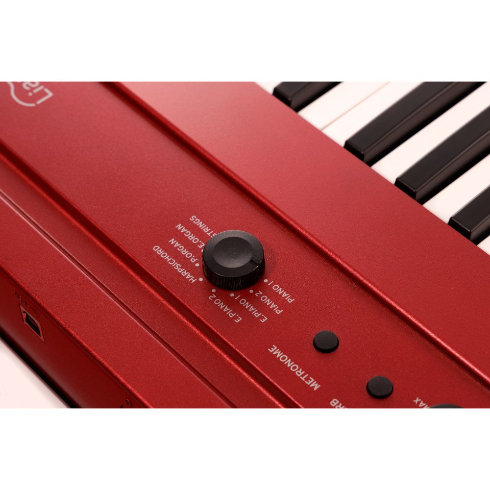 Korg Liano L1 Digital Piano – 88-Key Slim & Portable Keyboard with USB Audio/MIDI in Metallic Red