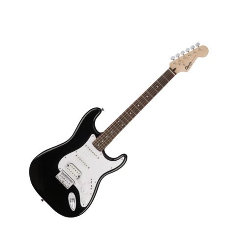 Squier Bullet Stratocaster HSS Hardtail Electric Guitar, Laurel FB, Black