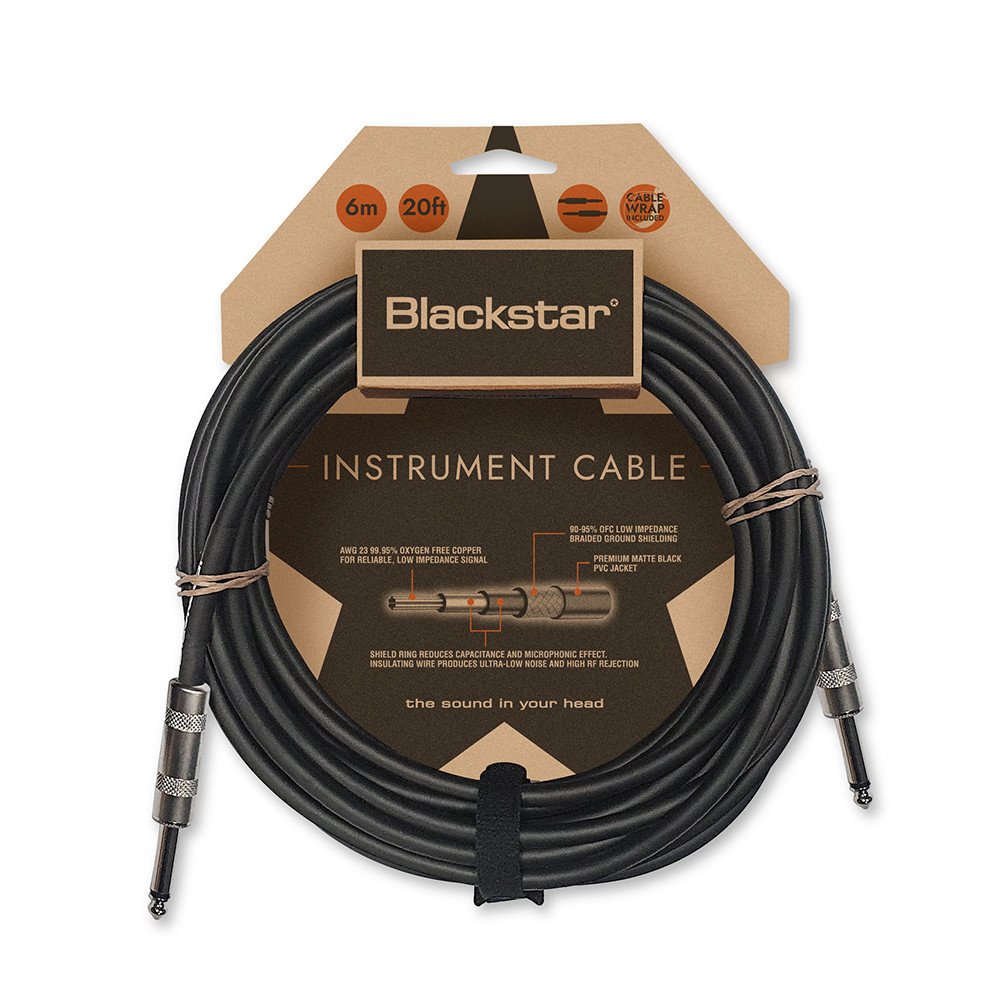 Blackstar 6M Straight 1/4″ Jack – Straight 1/4″ Jack Standard Instrument Cable