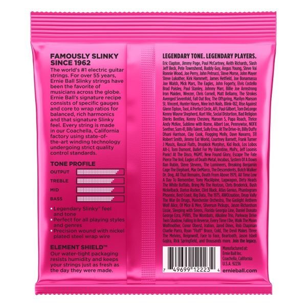 ERNIE BALL P02834 SUPER SLINKY NICKEL WOUND ELECTRIC BASS STRINGS, 45-100 GAUGE