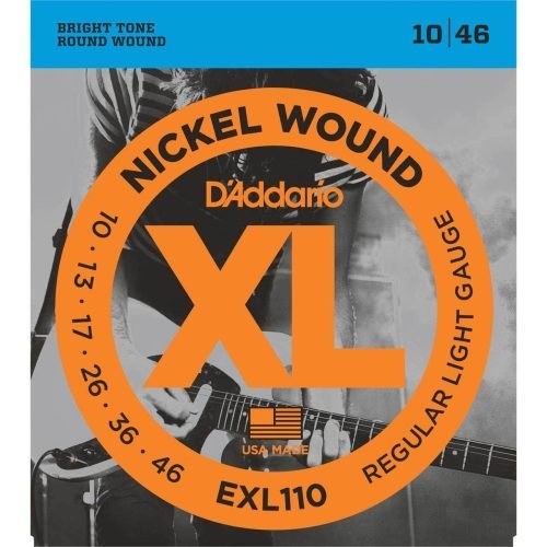 D’ADDARIO EXL110 XL NICKEL WOUND ELECTRIC GUITAR STRINGS, REGULAR LIGHT, 10-46 GAUGE
