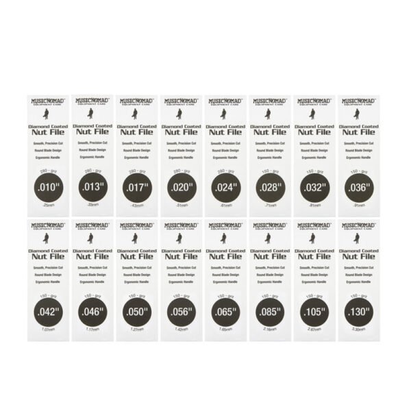 Music Nomad MN676 16-piece Diamond Coated Nut File Complete Shop Set