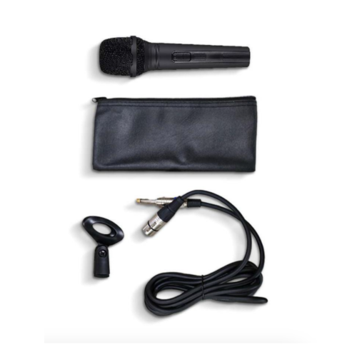 Carry-On Dynamic microphone with XRL-Jack cable used for live performance – Black