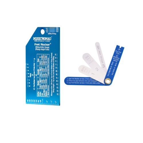 MusicNomad MN870 Precision Fret Evaluation Kit with Fret Rocker and Fret Gauge Tool