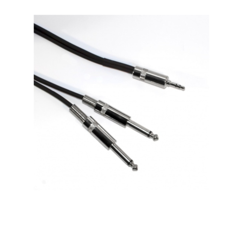 Bespeco BSYMSJ 1.5 Metre/ 3 Meter (3.5mm Stereo Jack – 2x 1/4″ Mono Jack) Interlink Cable