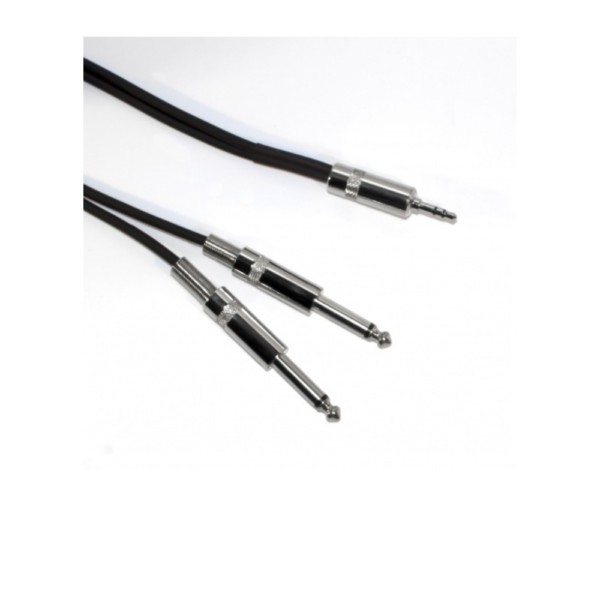Bespeco BSYMSJ 1.5 Metre/ 3 Meter (3.5mm Stereo Jack – 2x 1/4″ Mono Jack) Interlink Cable