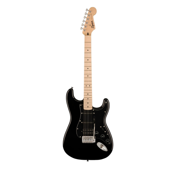 ef34681eebe2e3057b4e9ea6f5c970c9.png Squier Sonic Stratocaster HSS Electric Guitar w/Black Pickguard, Maple FB, Black