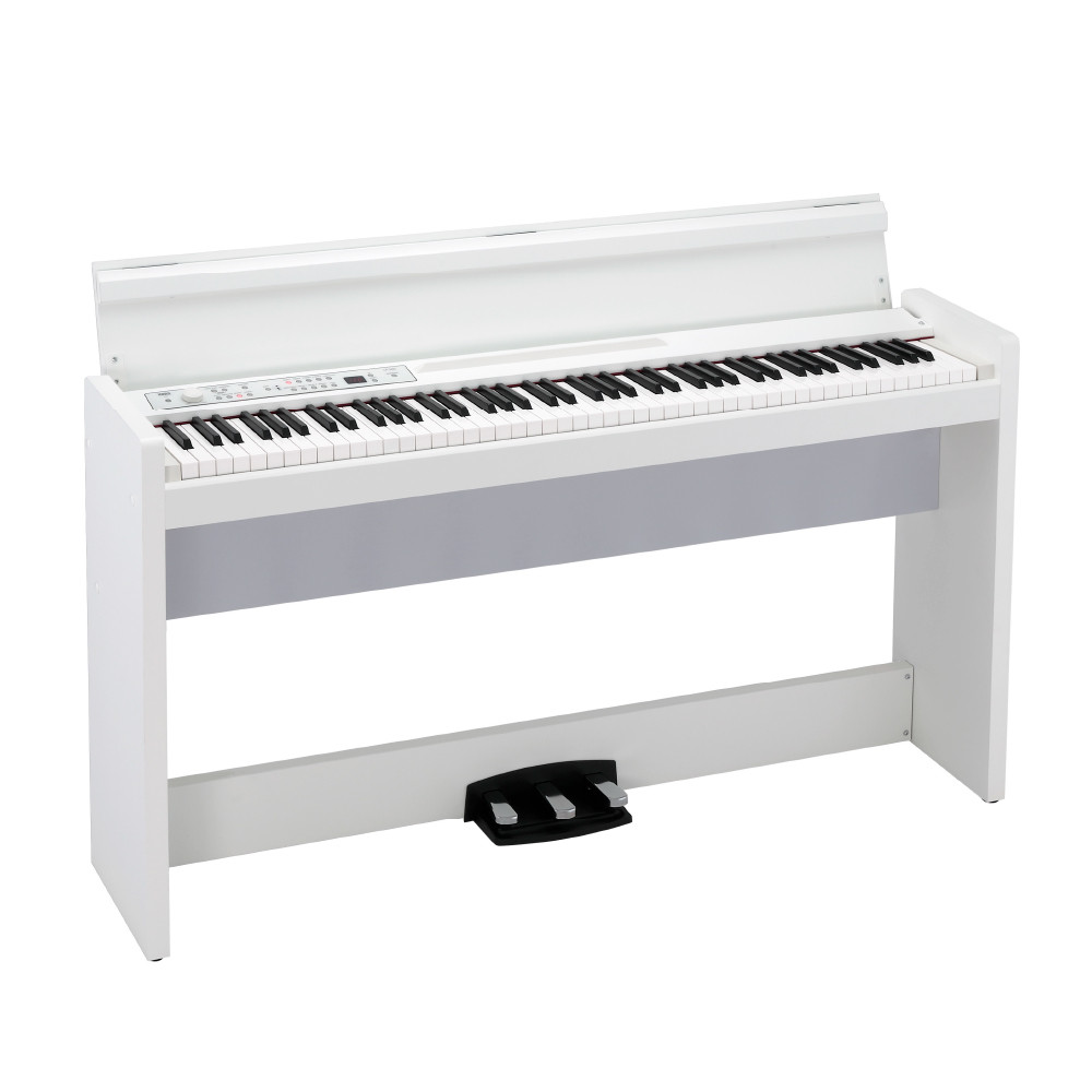 Korg LP-380U Digital Piano – 88-Key RH3 Weighted Keyboard with USB Audio/MIDI in White (LP380U)