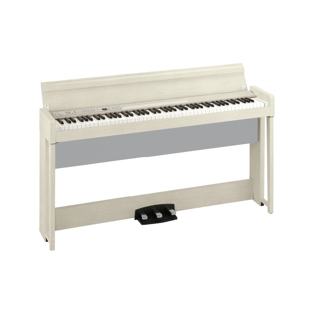 Korg C1 Air Digital Piano – 88-Key RH3 Weighted Keyboard with Bluetooth Audio in White Ash