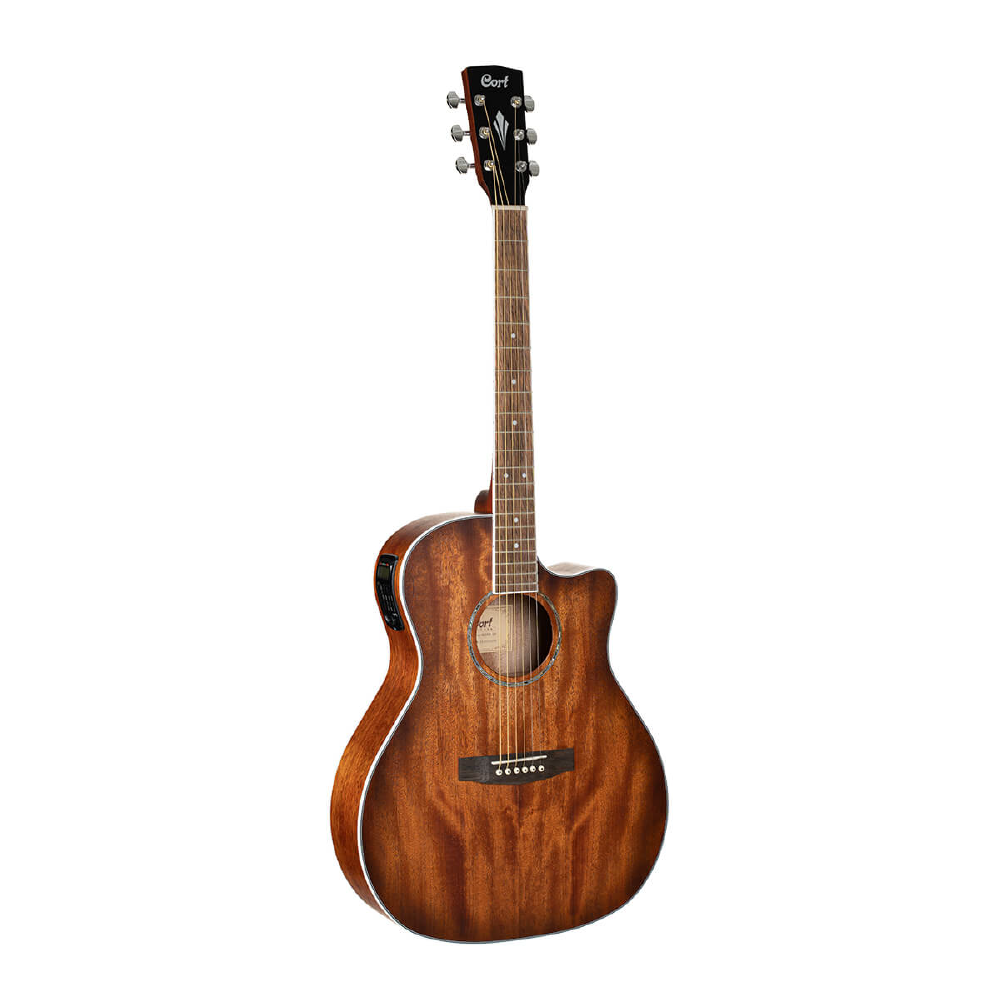 Cort GA-MEDX Grand Auditorium Cutaway Mahogany Top Acoustic Guitar with Bag
