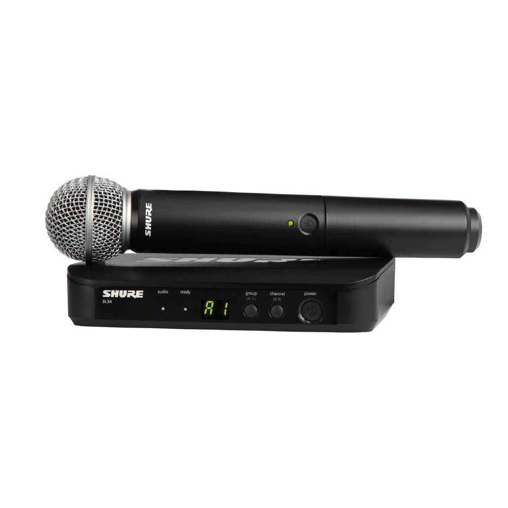ac6288d0dc792c8d9c8d53bf4ea59be4.png SHURE-BLX24A/SM58-J10 WIRELESS VOCAL SYS W/SM58 MIC