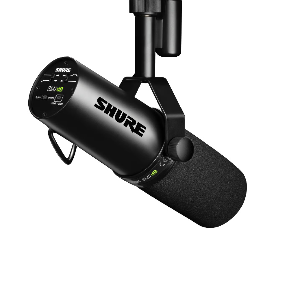 SHURE-SM7DB DYNAMIC VOCAL MICROPHONE W/BUILT IN PREAMP