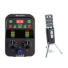 Zoom PodTrak P2 + Samson Satellite Podcast Combo – Mobile Audio Interface + USB Broadcast Microphone