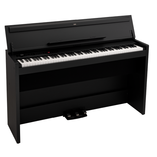 Korg E1 Air – 88-Key RH3 Upright Digital Piano with Bluetooth Audio, 30 Voices & EvoTone Speakers in Black