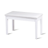 BSL Q110-BK – Piano Bench White Leather with Storage