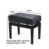 BSL HY-PJ007 – Adjustable Piano Bench with Storage in Polish Black