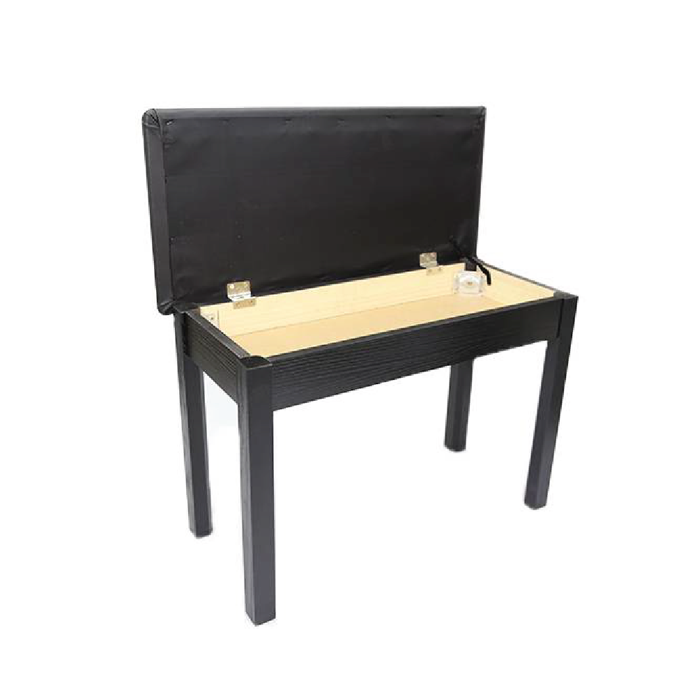 BSL Q110-BK – Piano Bench Black Leather with Storage