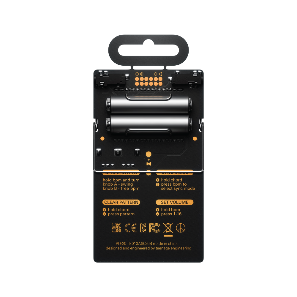 Teenage Engineering PO-20 Arcade – 16-Step Pocket Operator & Chiptune Drum Synth with 16 Sounds