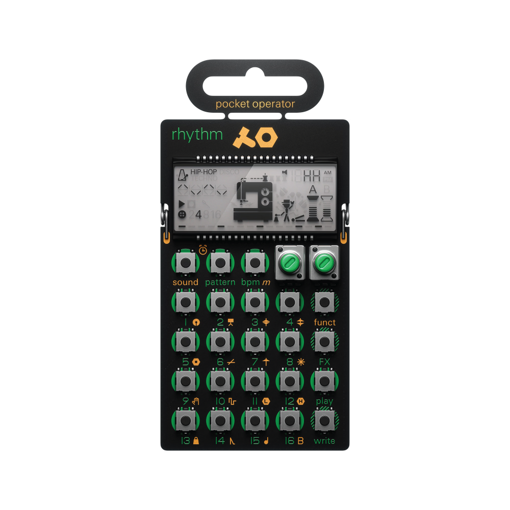 Teenage Engineering PO-12 Rhythm pocket drum machine with 16 drum sounds