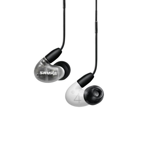 Shure SE42HYW+UNI-A – AONIC 4 Hybrid Dual-Driver Sound Isolating Earphones with Detachable RMCE-UNI Cable (White)
