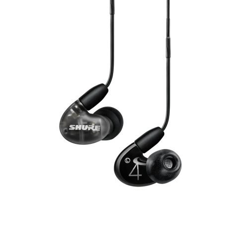 Shure SE42HYBK+UNI-A – AONIC 4 Hybrid Dual-Driver Sound Isolating Earphones with Detachable RMCE-UNI Cable (Black)