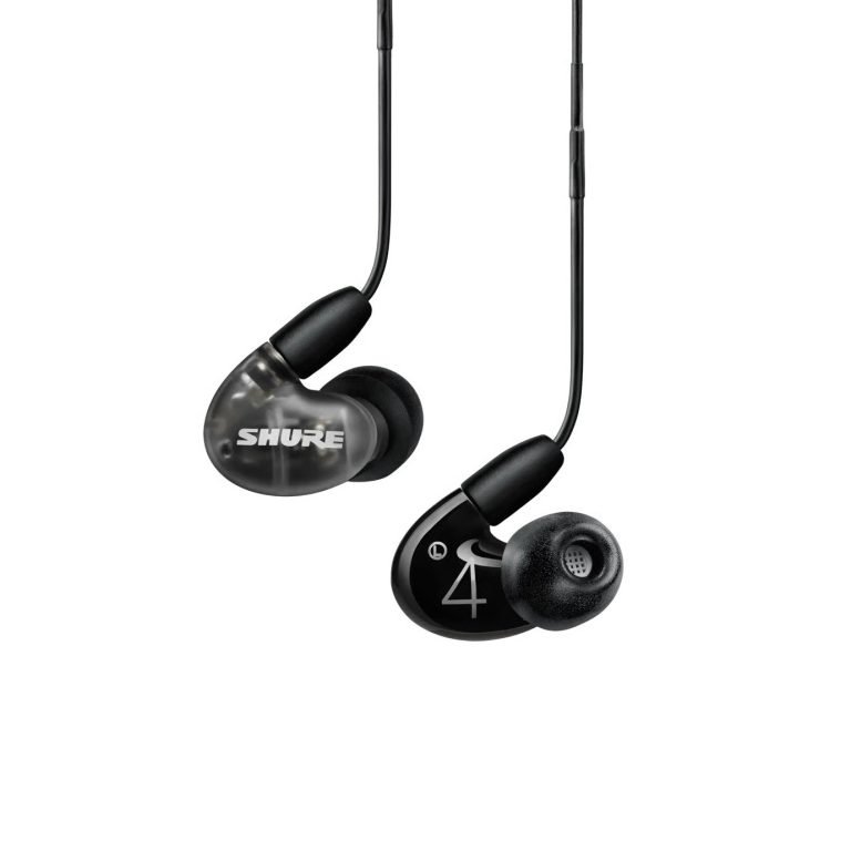 Shure SE42HYBK+UNI-A – AONIC 4 Hybrid Dual-Driver Sound Isolating Earphones with Detachable RMCE-UNI Cable (Black)