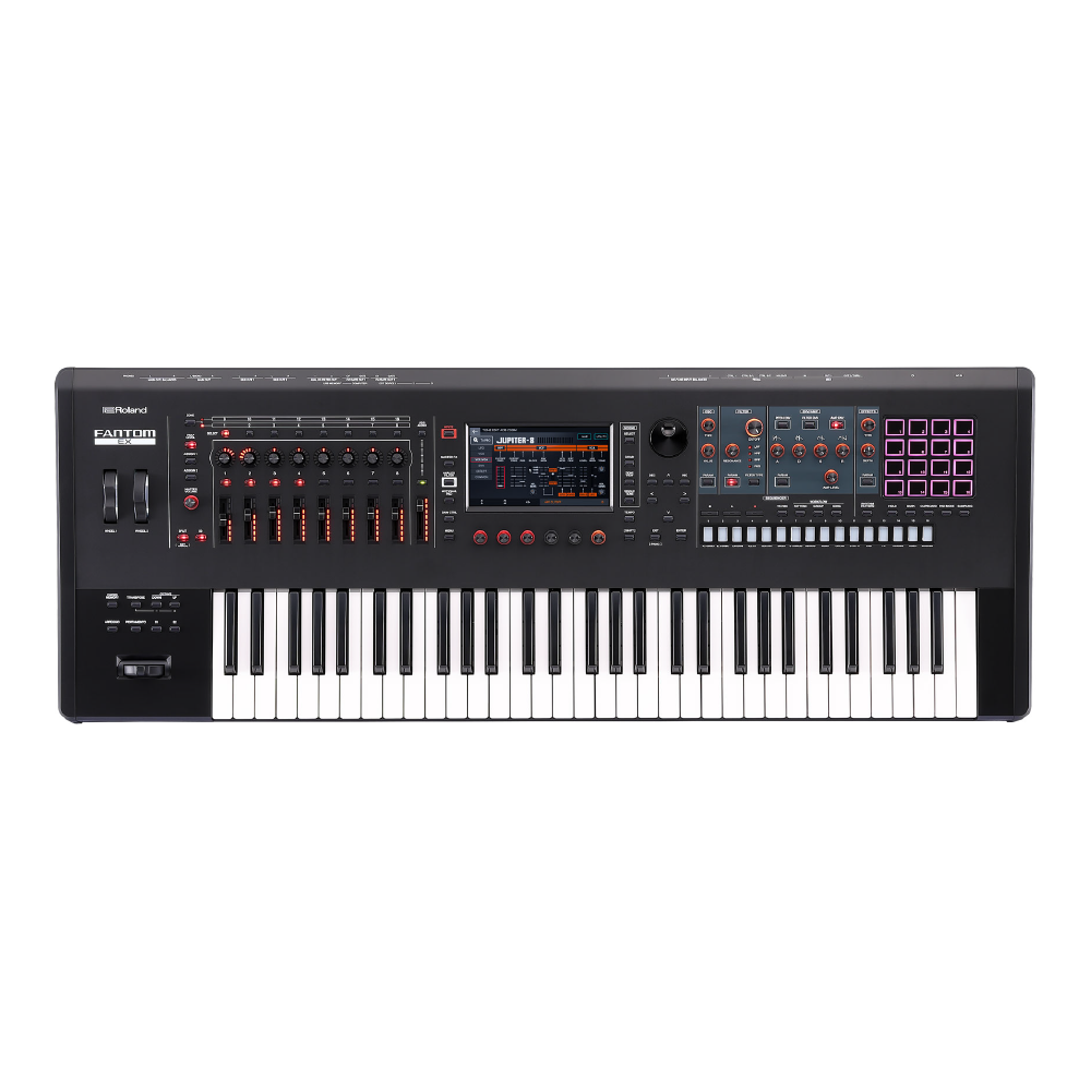 Roland Fantom-6 EX workstation synthesizer keyboard with 61 keys & EX sound expansion