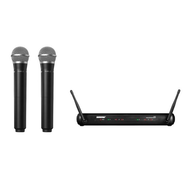 6a90c36660026409662061883d61b9d4.jpeg Shure SVX288/PG58 – Dual Wireless Handheld Microphone System with PG58 Capsules