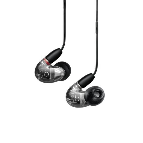Shure Aonic 5 – Triple Balanced Armature Sound Isolating Earphones with Detachable RMCE-UNI Cable (Clear)