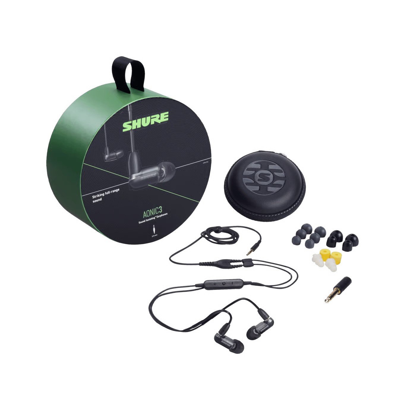 Shure SE31BABKUNI-A – AONIC 3 Single Balanced Armature Sound Isolating Earphones with Detachable RMCE-UNI Cable (Black)