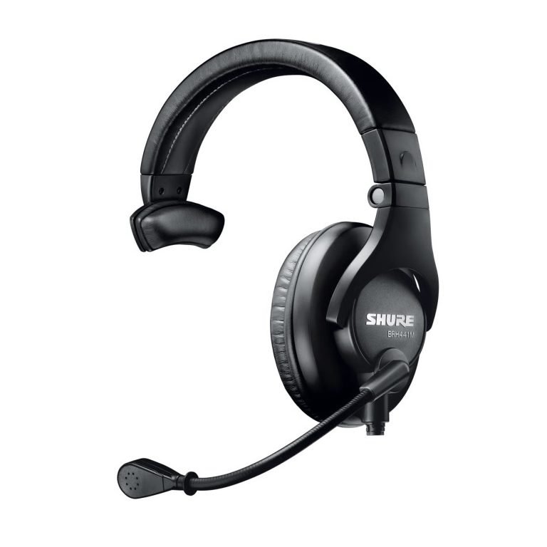 Shure BRH441M-J – Professional Single-Ear Broadcast Headphone with Dynamic Microphone and 6.3mm Jack Connector