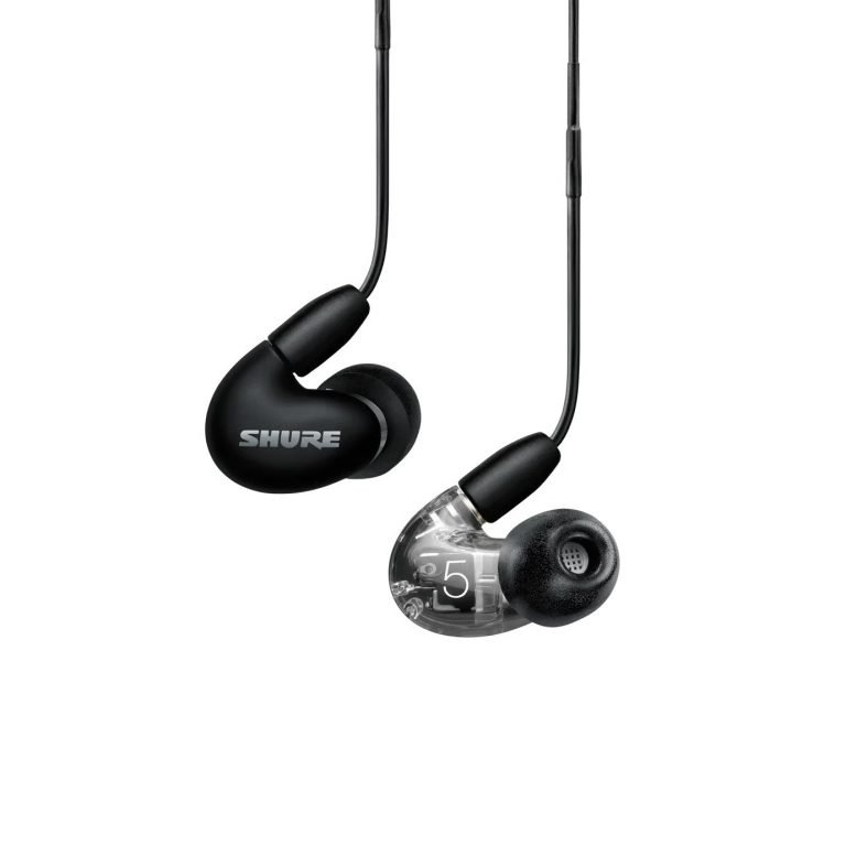 Shure Aonic 5 – Triple Balanced Armature Sound Isolating Earphones with Detachable RMCE-UNI Cable (Black)