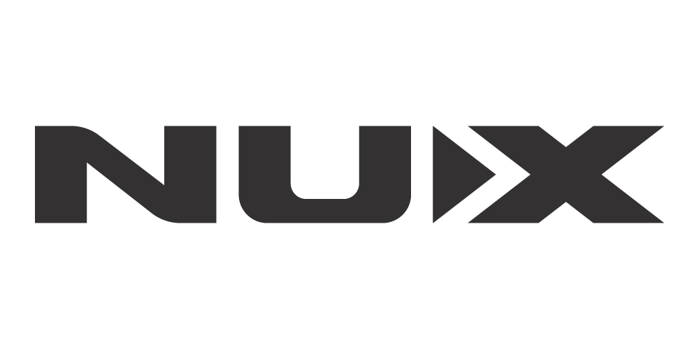 NUX logo – innovative guitar pedals, amplifiers, and digital music gear